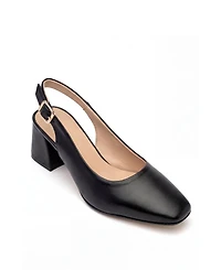 Menina Step Women's Pia Leather Slingback Pump