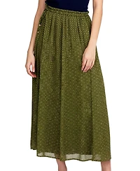 Elle Collection Women's Printed Chiffon Skirt