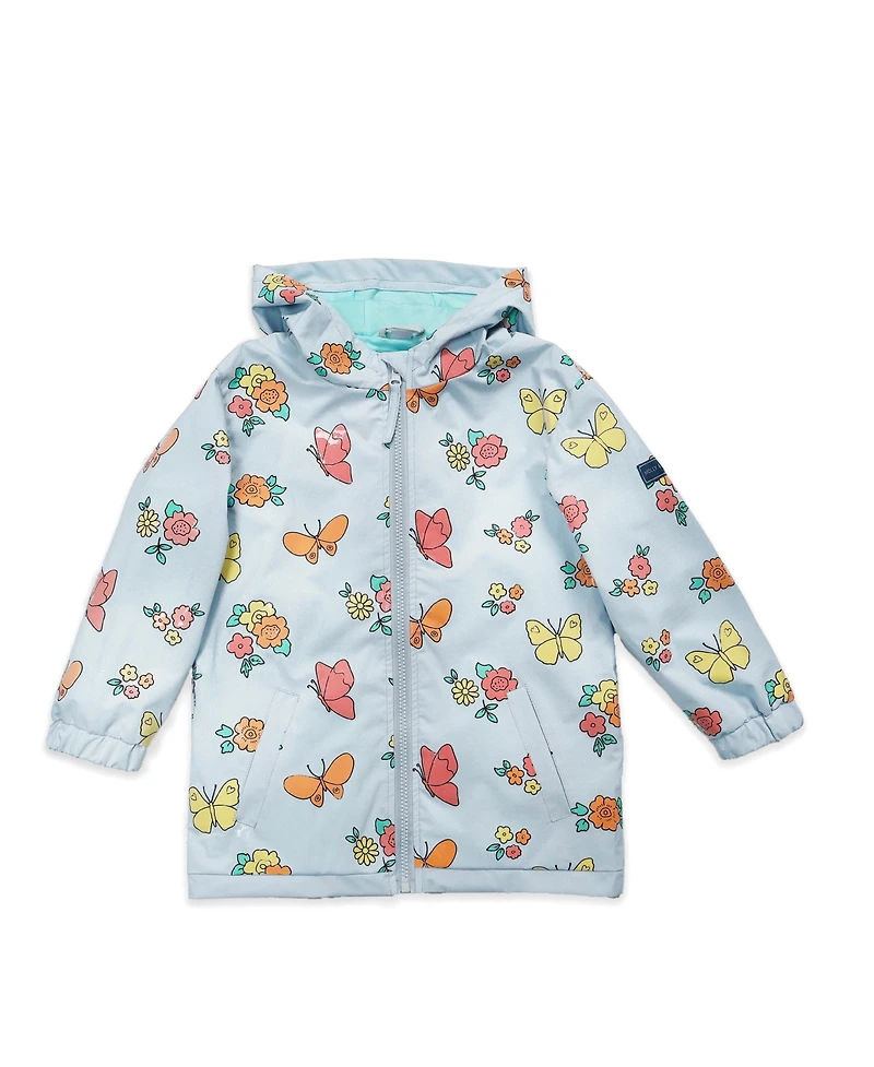 Holly and Beau Girls Color Changing Hooded Raincoat