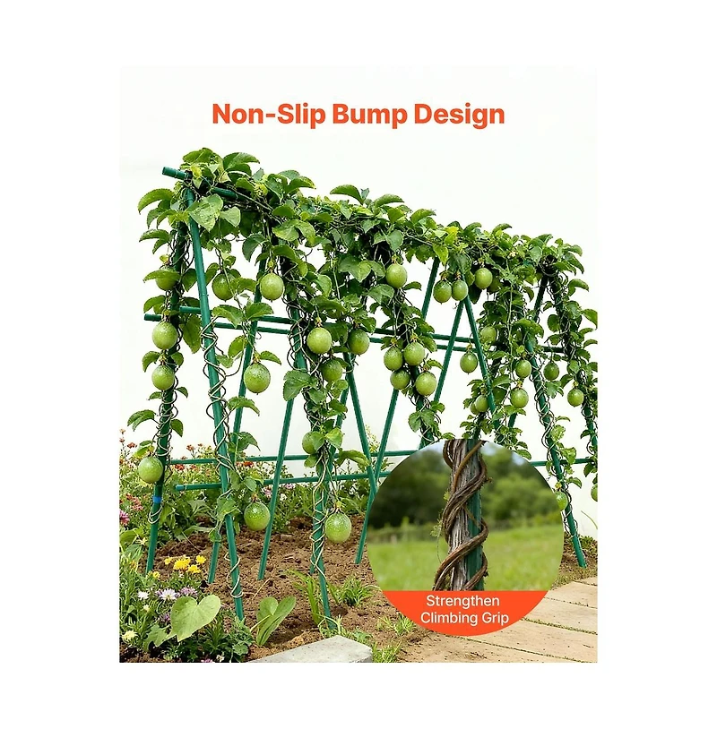 Sugift Garden Stakes 25 Pack Plastic Coated Metal Tomato Stakes