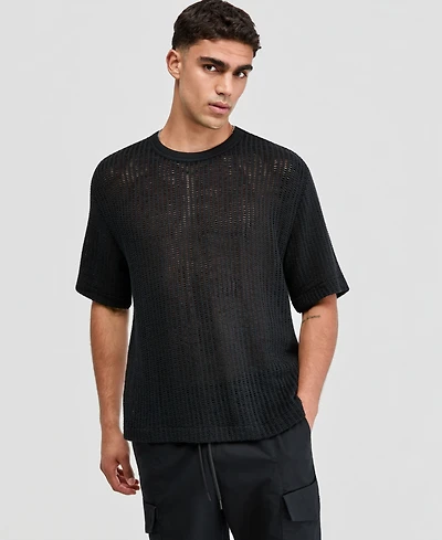 Mode of One Men's Relaxed-Fit Mesh T-Shirt, Macy's Exclusive