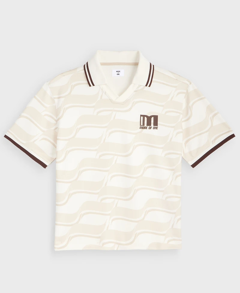 Mode of One Men's Relaxed-Fit Varsity Polo Shirt, Macy's Exclusive
