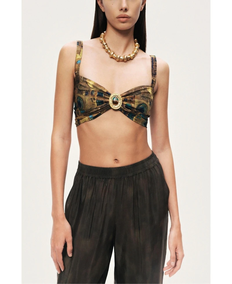 Nocturne Women's Printed Straight Leg Pants