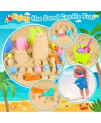 Gnuadz 34-piece Beach Toys Sand Castle Bucket Shovel Mesh Bag Mold Sandbox Kids