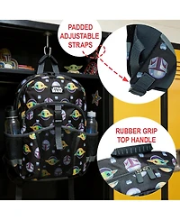 Star Wars: The Mandalorian and Grogu 2-Piece 16" Kids Backpack and Lunch Box Set For School And Travel