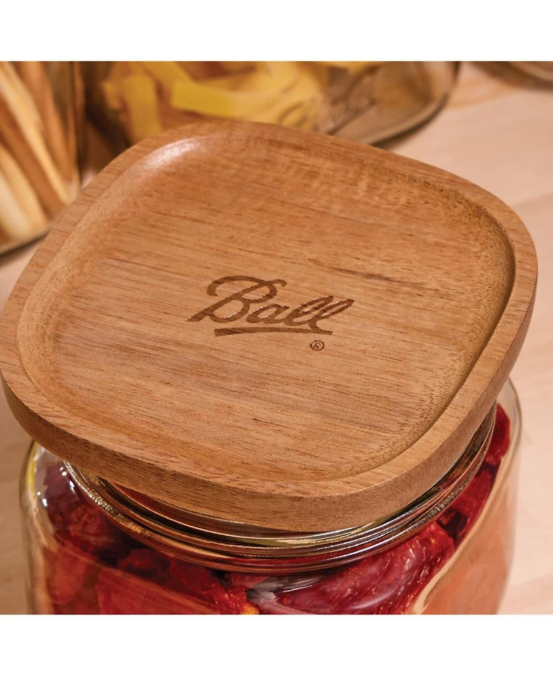 Ball Stack and Store Glass Mason Jars with Wood Lids