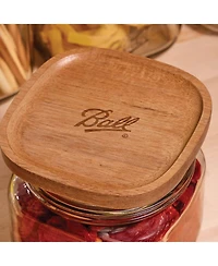 Ball Stack and Store Glass Mason Jars with Wood Lids
