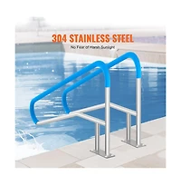 Sugift Pool Handrail 2 Pack 55 x 32 in Stainless Steel Grab Bar for Spas