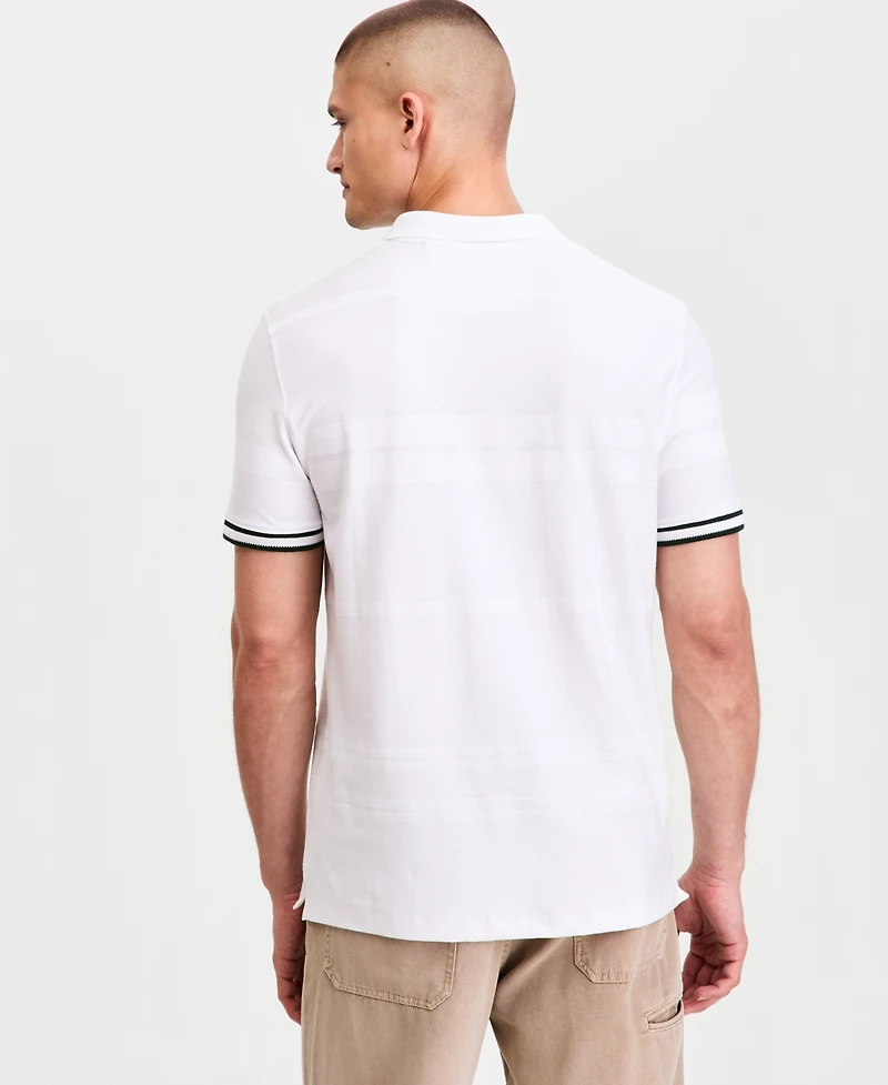 Guess Men's Jacquard Detailed Polo Shirt