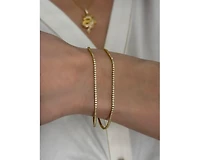 Suzy Levian New York Sterling Silver Double-Strand Pave Cubic Zirconia Tennis Bracelet