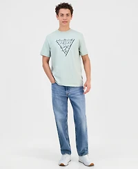 Guess Men's Triangle Leaves Embroidery T-Shirt