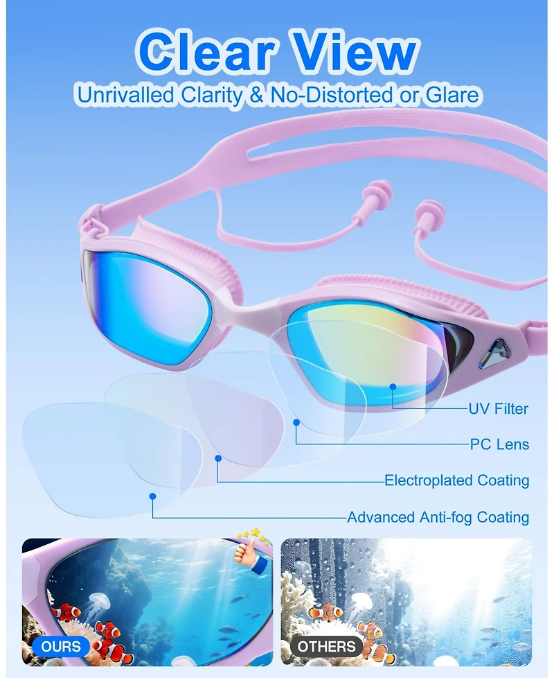 Gnuadz Swim Goggles Mirror Adult