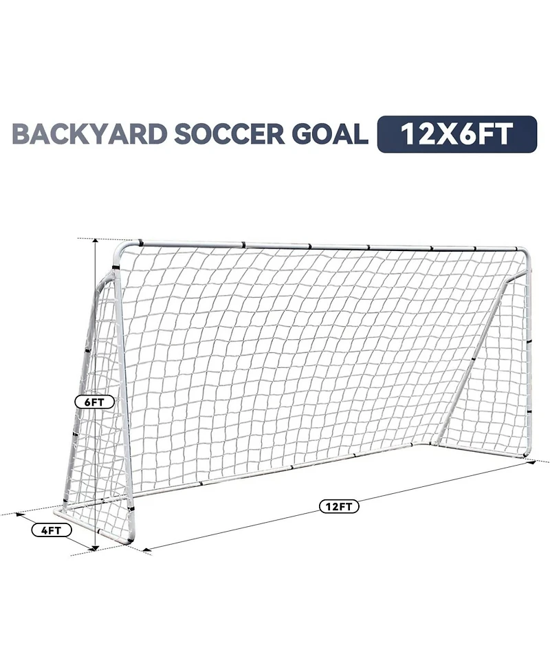 Zeny Portable Soccer Goal for Backyard, Kids Adults Soccer Net and Frame for Home Backyard Practice Training Goals