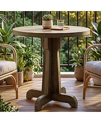 Tribesigns 23.6" Small Round Dining Table, Modern Farmhouse Circle Dinner Table for 2, Space-Saving