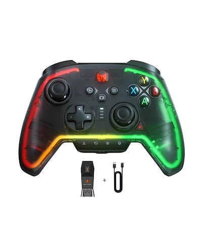 Bigbig Won Rainbow 2 Pro Rgb Bluetooth Wireless Controller with Charing Dock for Switch, Pc, Android and iOS