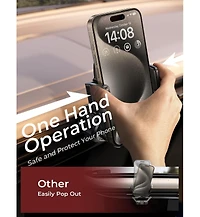 Lisen Car Vent Phone Mount, Adjustable Air Vent Holder with Extension Arm, One-Touch Release Hands-Free Mount for iPhone, Samsung, Android