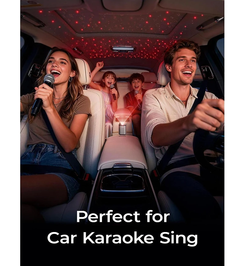 Lisen 4-in-1 Retractable Car Charger with Led Ambient Light, 75W Fast Charging Usb-c Car Adapter with Built-in Cables for iPhone and Android