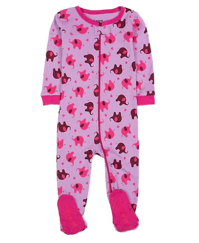 Leveret Toddler Girls Matching Family One-Piece Cotton Sleep 'n Play Footed Pajamas