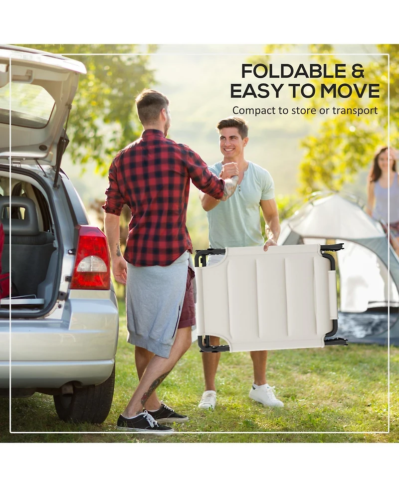 ECHTPeak Outdoor Lounge Chair, Adjustable Backrest Folding Chaise Lounge, Cushioned Tanning Chair w/Sunshade Roof and Pillow Headrest