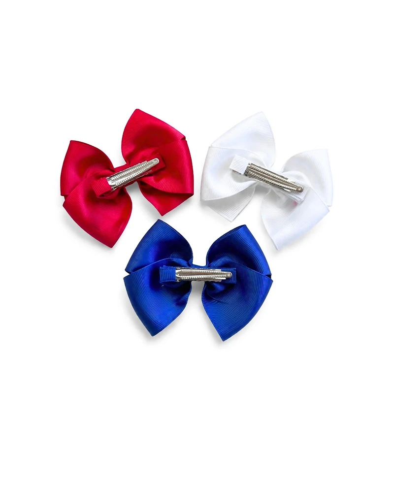 Bits & Bows Girls Bits and Bows Little/Big Firecracker Summer Hair Bow Set