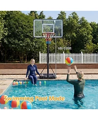 Slickblue Outdoor 10FT Basketball Hoop Portable Adjustable for Adults