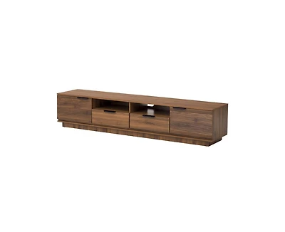sumyeg 78 inch Modern Cabinet Tv Stand with Deep Drawer & Cable Management, Soft-Closing Hinges
