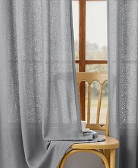 Boucle Light Filtering Back Tab Single Curtain Panel, 52"X96"