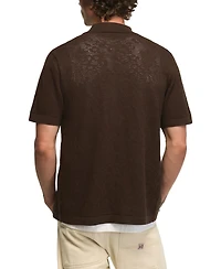 Lucky Brand Men's Intarsia Lace Short-Sleeve Sweater