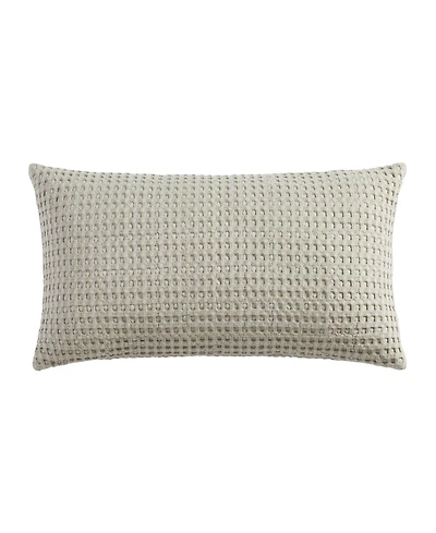 Levtex Mills Waffle Invisible Zipper Decorative Pillow, 12" x 24"