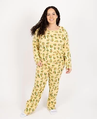 Leveret Women's Matching Family Two-Piece Cotton Long Sleeve Loose Fit Pajamas