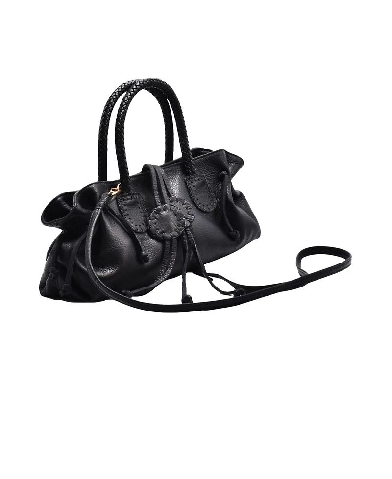 Carlos Falchi Mini Satchel Leather Bag