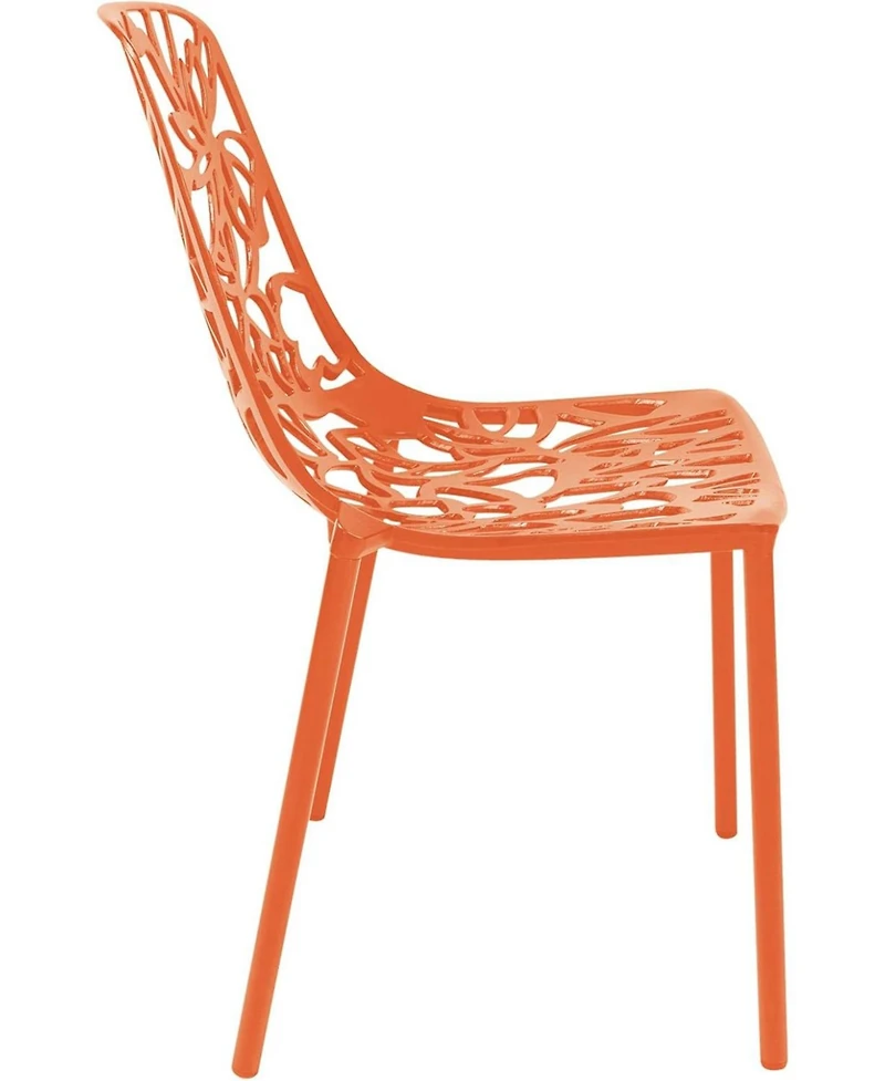 LeisureMod Modern Devon Aluminum Chair, Set of 4