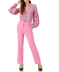 Ivonne Women's Tailored Straight-Leg Pants with Belt