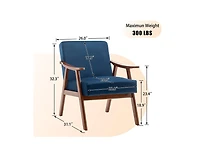 Casainc Mid-Century Modern Chair with Solid Wood Frame