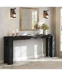 Tribesigns Solid Wood Console Table for Entryway, 70.9-Inch Extra Long Farmhouse Sofa Behind Couch