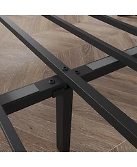 homfan Storage Bed Frame with Linen Upholstered Headboard, 4 Drawers