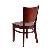 Emma+Oliver 2 Pack Solid Back Wooden Restaurant Chair