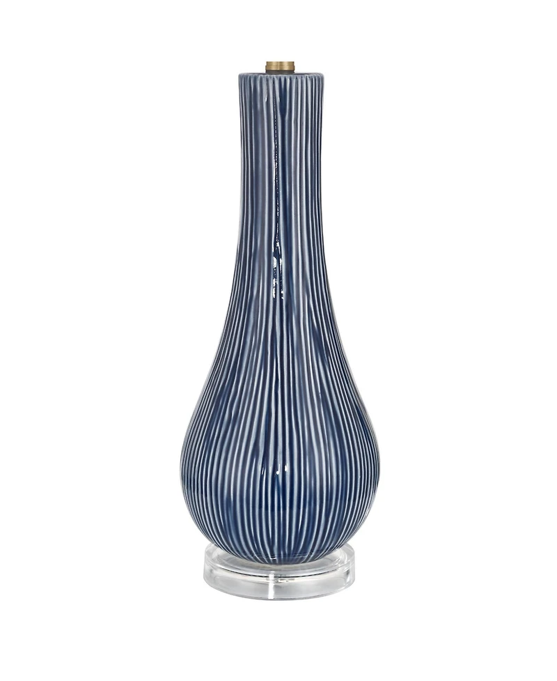 360 Lighting Shannon 30 1/2" High Stripe Ceramic Gourd Table Lamp with Dimmer