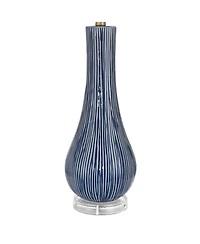 360 Lighting Shannon 30 1/2" High Stripe Ceramic Gourd Table Lamp with Dimmer