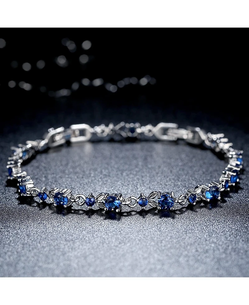 Gnuadz Plated Cz Tennis Wedding Bracelet