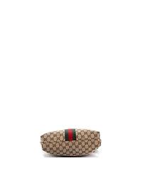 Pre-Owned Gucci Small Front Pocket Web Messenger Gg Canvas