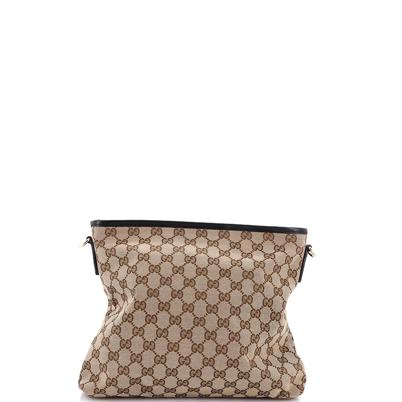 Pre-Owned Gucci Medium Web Messenger Bag Gg Canvas