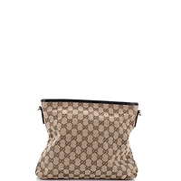 Pre-Owned Gucci Medium Web Messenger Bag Gg Canvas