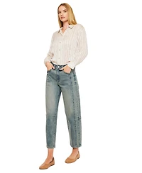 KanCan Women's Cecilia High Rise Slim Barrel Jeans
