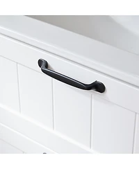 Sillysis 31.5 Inch Wall Mounted Bathroom Vanity with Sink and Mirror, Modern White Floating Solid Wood Cabinet, Soft Close Drawers