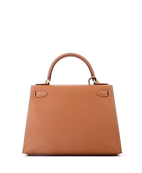 Pre-Owned HERMES Kelly 28 Handbag Brown Epsom with Gold Hardware