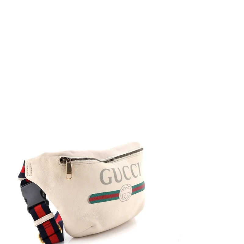Pre-Owned Gucci Small Logo Belt Bag Printed Leather