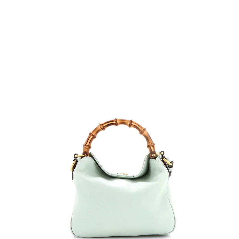 Pre-Owned Gucci Small Diana Nm Bamboo Shoulder Bag Leather
