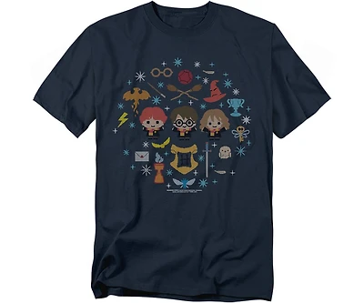 Harry Potter Men's Christmas With Harry, Ron And Hermione T Shirt