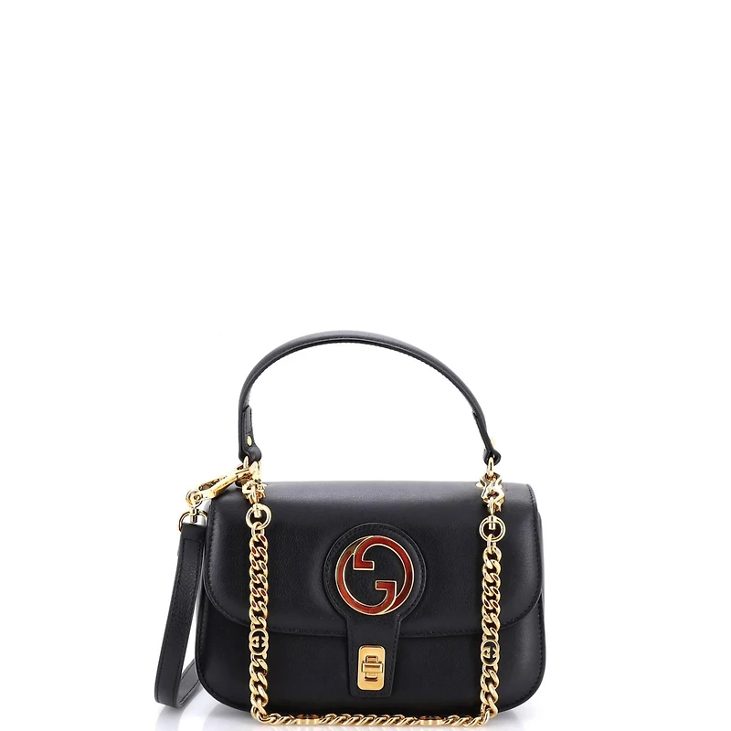 Pre-Owned Gucci Small Blondie Nm Chain Top Handle Bag Leather